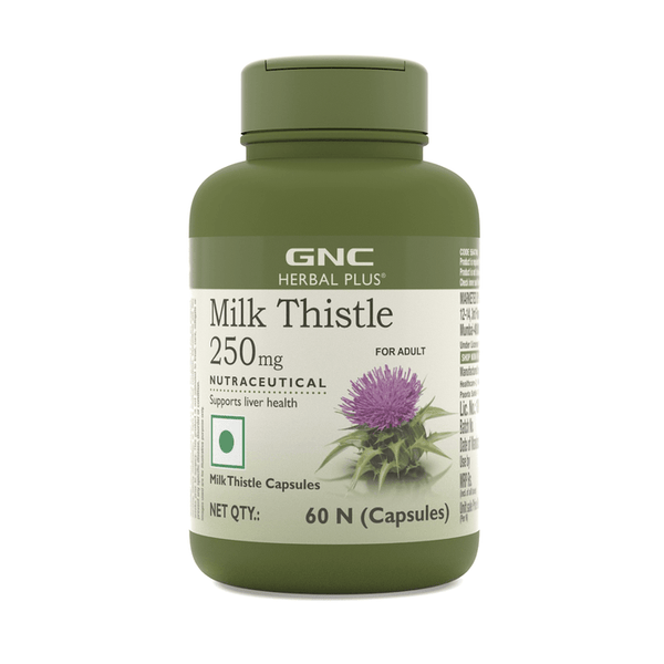 GNC Herbal Plus Milk Thistle 250mg - Detoxifies Liver Toxins & Supports Liver Health