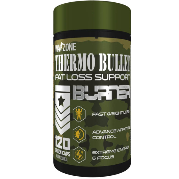 Warzone Thermo Bullet Fat Loss Support Burner, 120 Green Caps