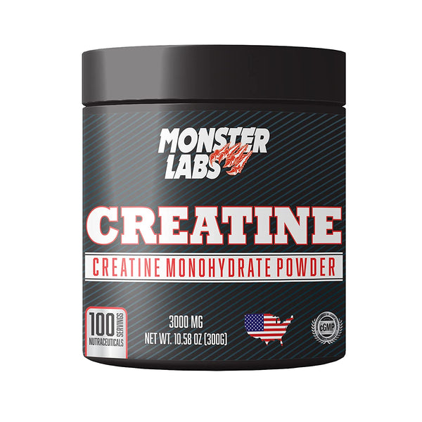 Monster Labs Creatine | Unflavored | 300Gm /100 Serving