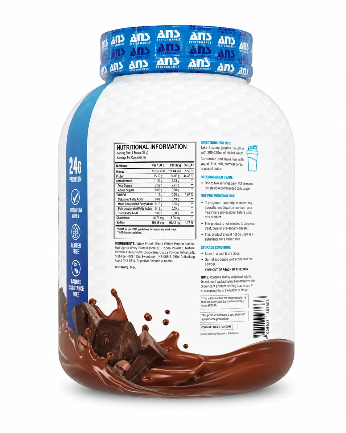 ANS N-ISO Premium Hydrolyzed Whey Protein Isolate Product vendor