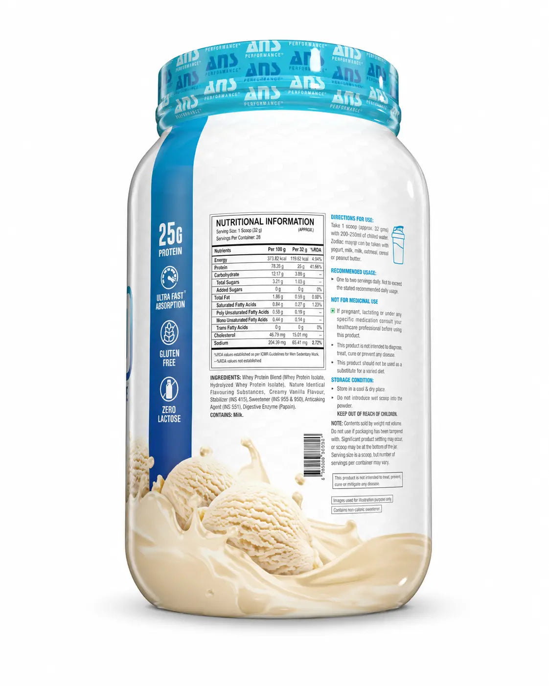 ANS N-ISO Premium Hydrolyzed Whey Protein Isolate Product vendor