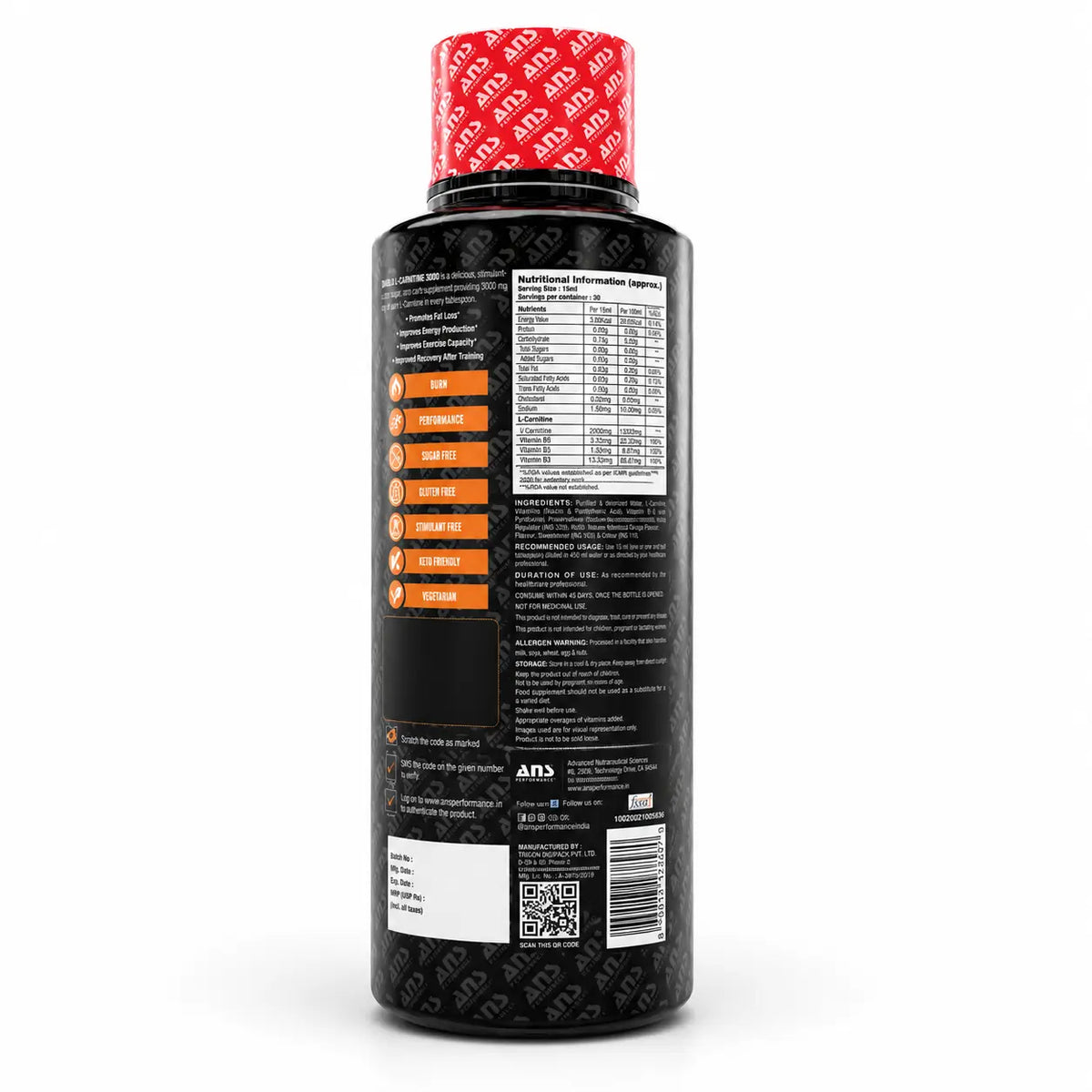 ANS Performance Diablo L-Carnitine 3000 mg Product vendor