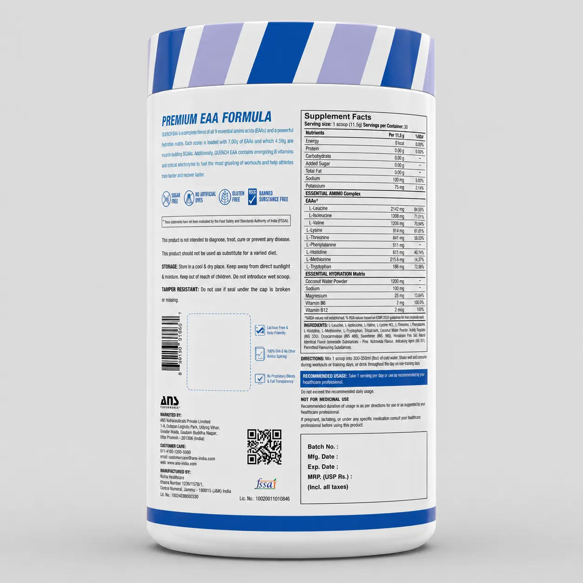 ANS Performance Quench EAA + Electrolytes Product vendor