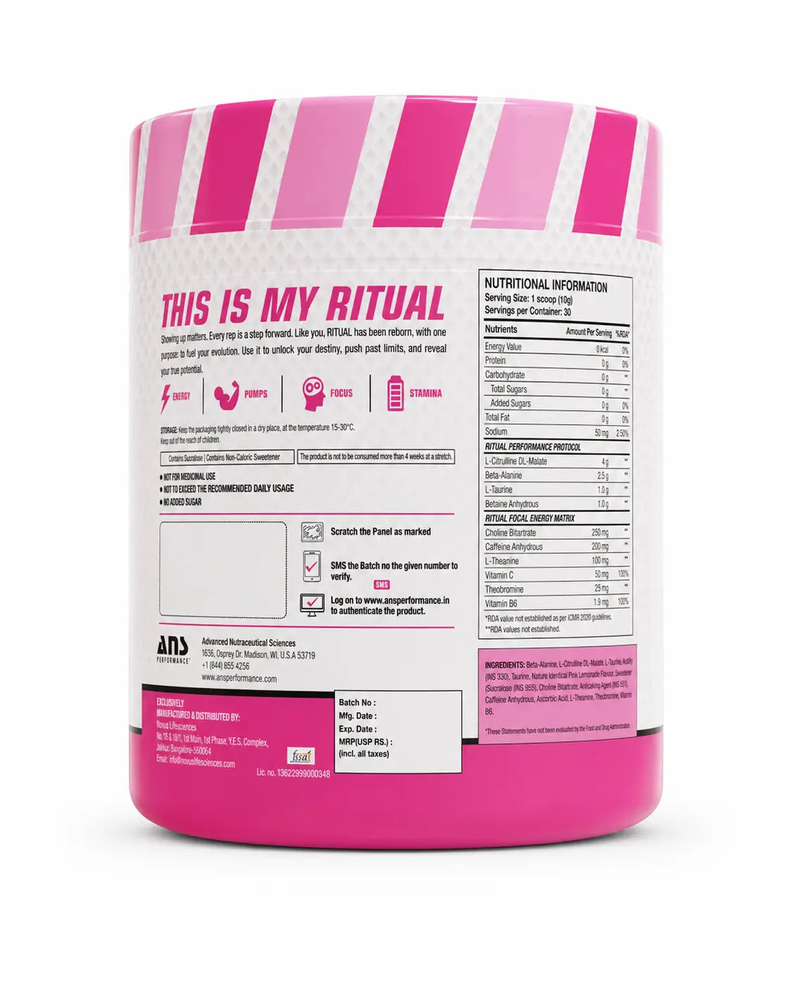 ANS Performance Ritual Pre-Workout