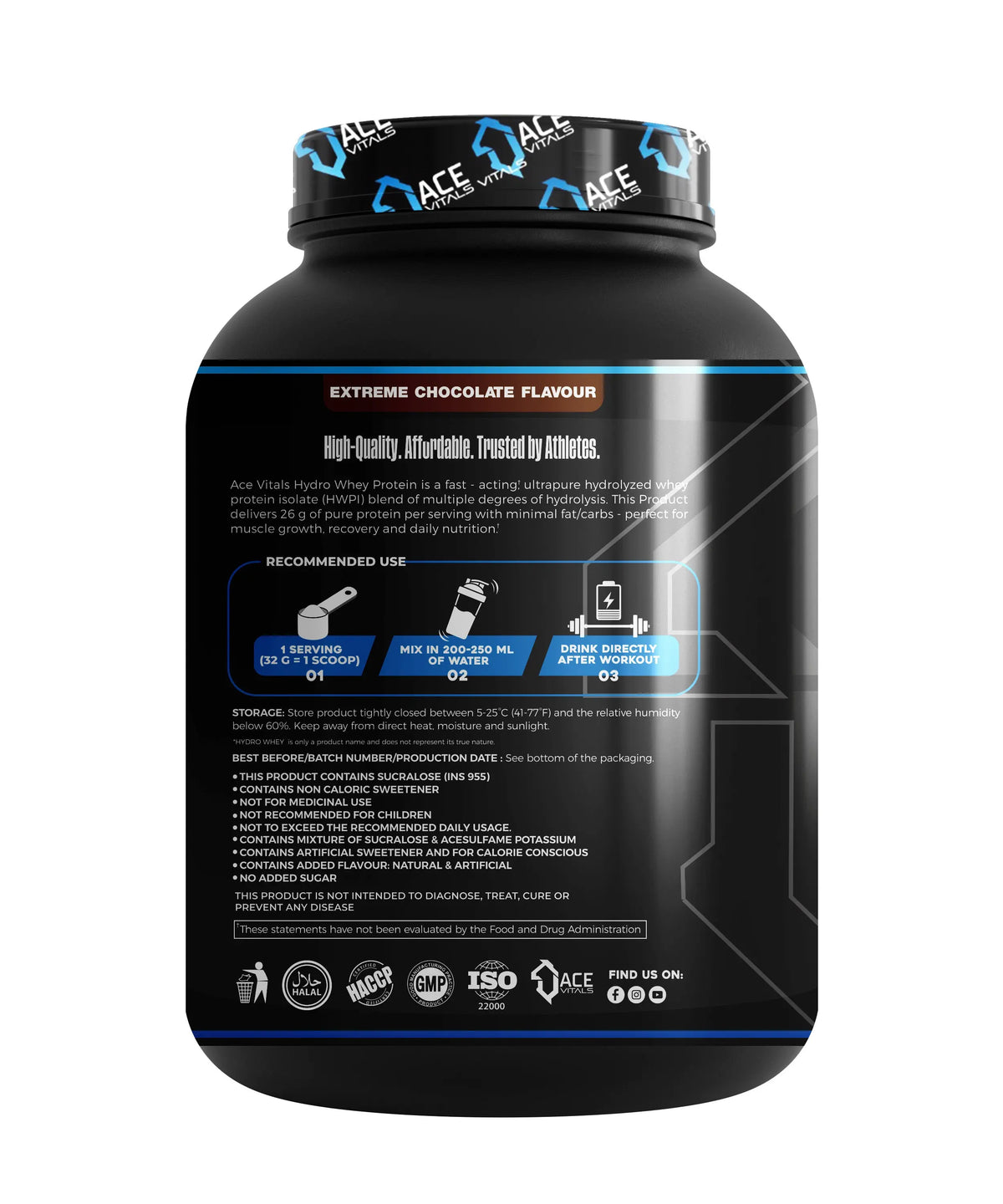 Ace Vitals Hydro Whey Protein – 26g European Hydrolyzed Protein, Ultra-Fast Absorption Product vendor