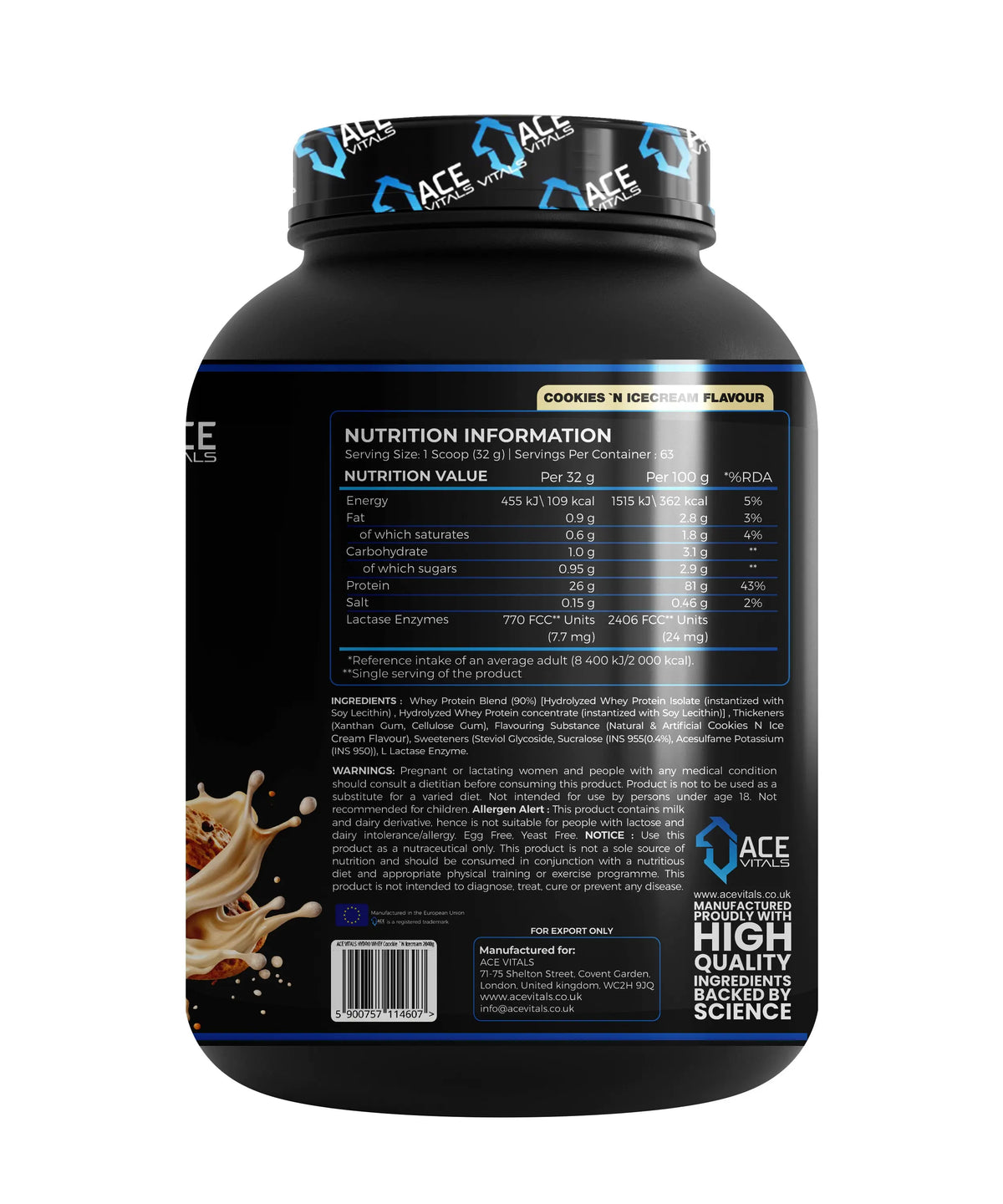 Ace Vitals Hydro Whey Protein – 26g European Hydrolyzed Protein, Ultra-Fast Absorption Product vendor