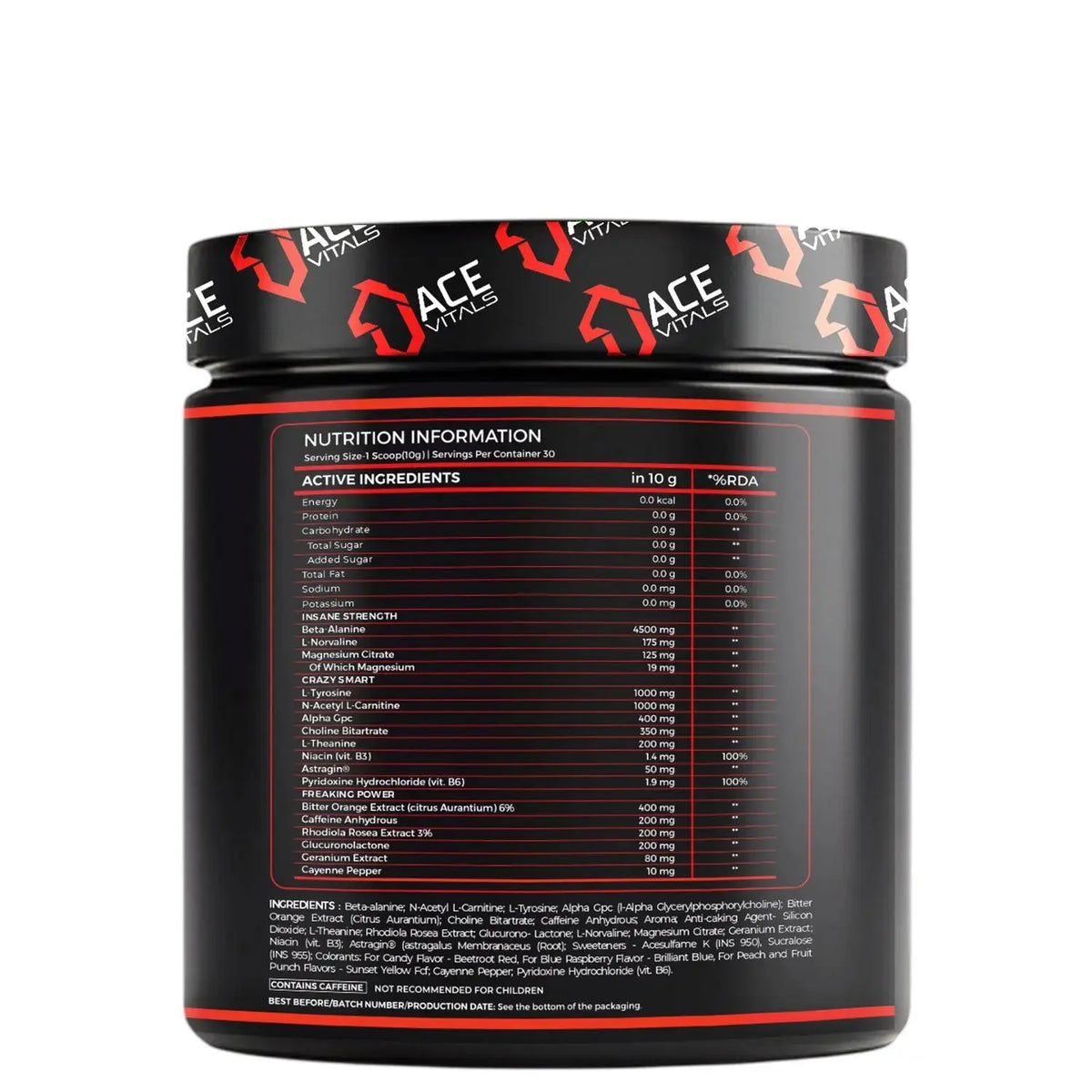 Ace Vitals NitroAce Pre-Workout | Mfg: European Union Product vendor