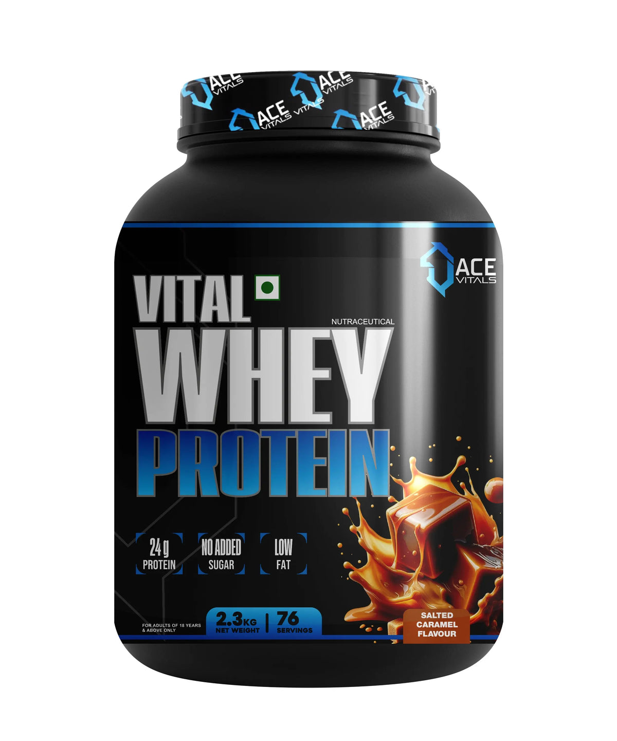 Ace Vitals Vital Whey – Premium European Whey Protein, 24g Protein, No Added Sugar Product vendor