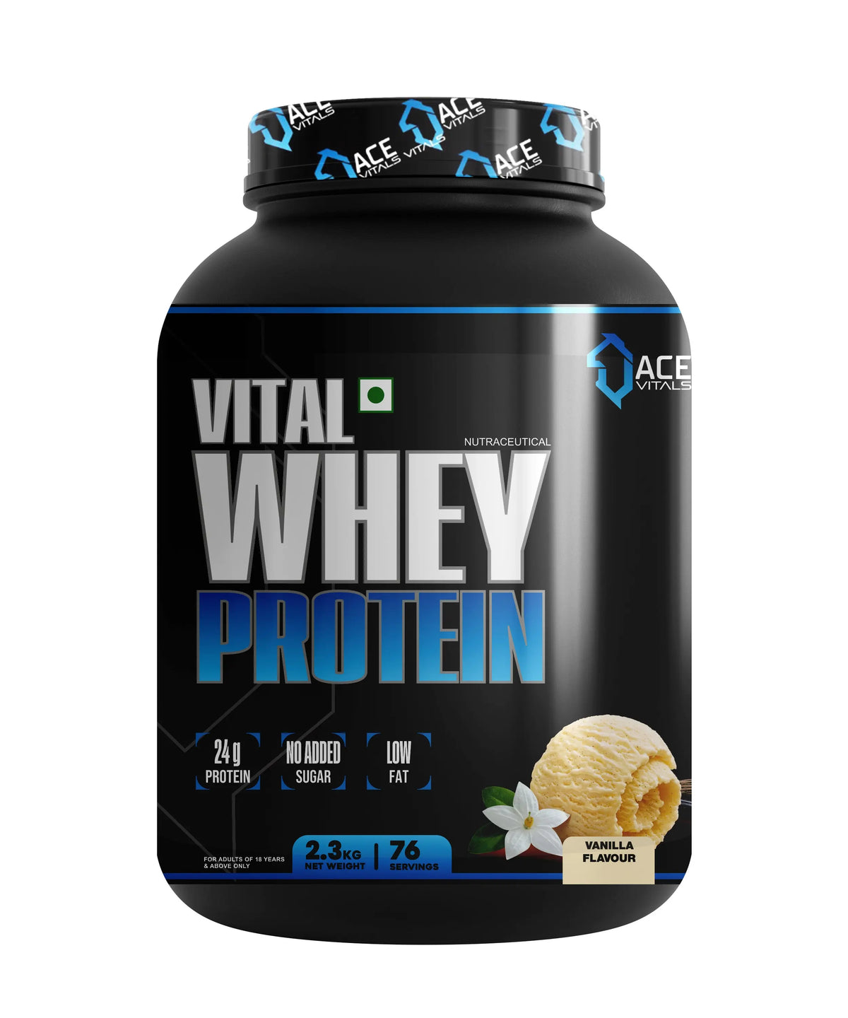 Ace Vitals Vital Whey – Premium European Whey Protein, 24g Protein, No Added Sugar Product vendor