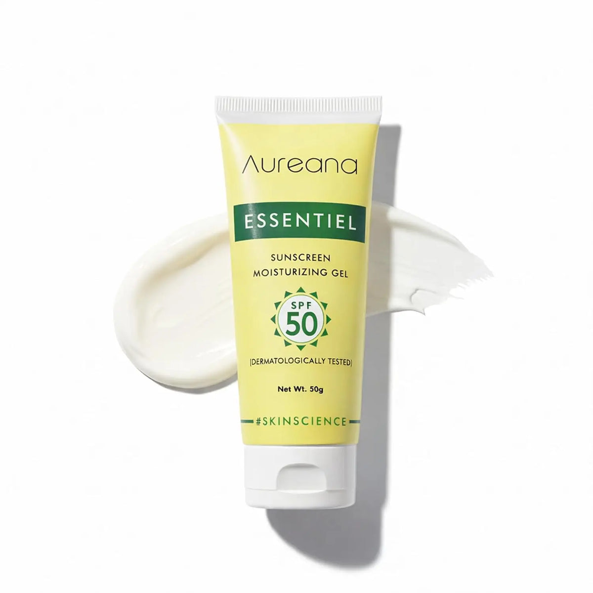 Aureana Essentiel Sunscreen Moisturizing Gel SPF 50 | Lightweight & Non-Greasy | 50g