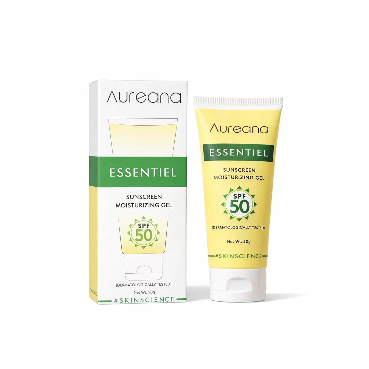 Aureana Essentiel Sunscreen Moisturizing Gel SPF 50 | Lightweight & Non-Greasy | 50g