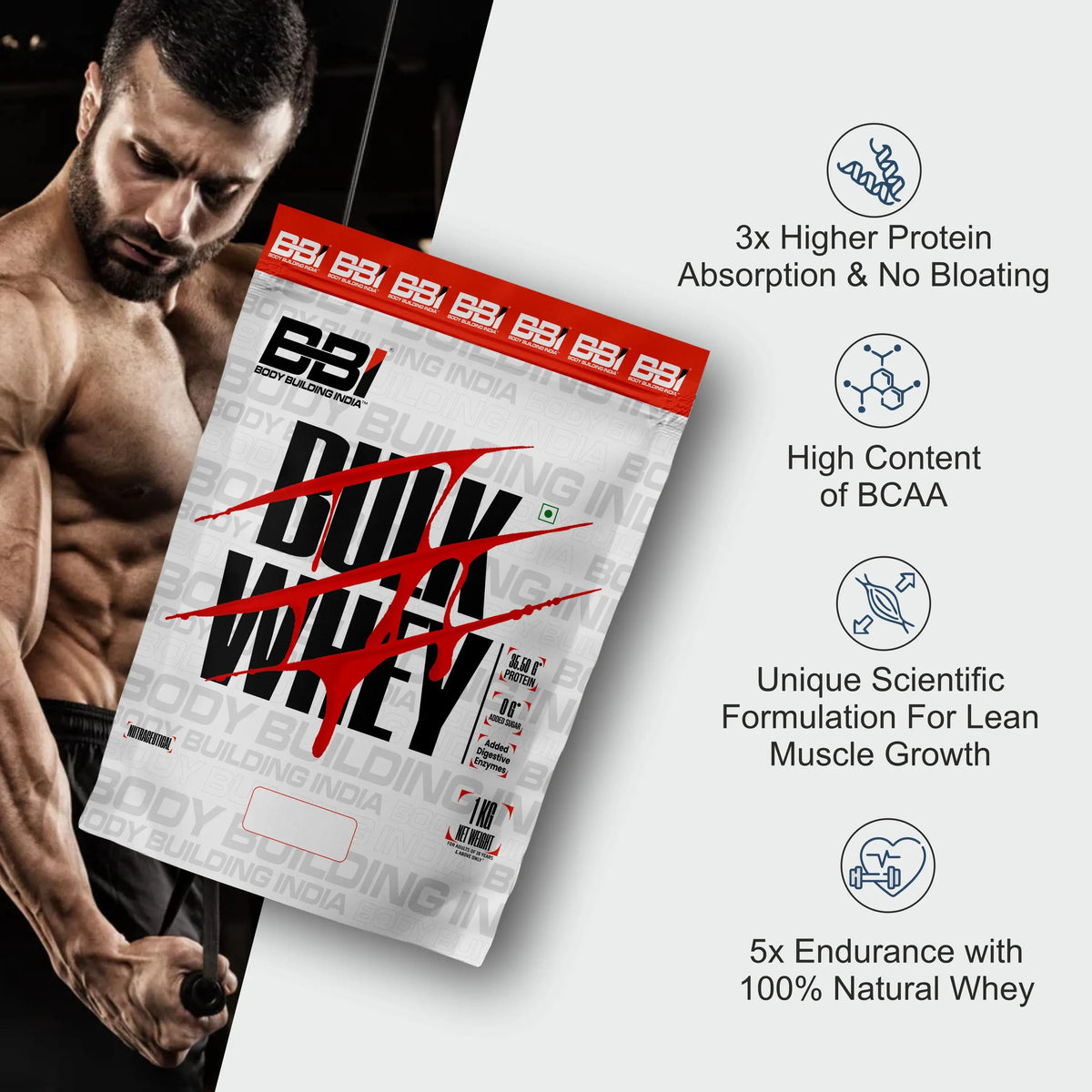 BBI Bulk Whey - Ideal Beginner Whey Protein With Added Digestive Ezymnes Product vendor