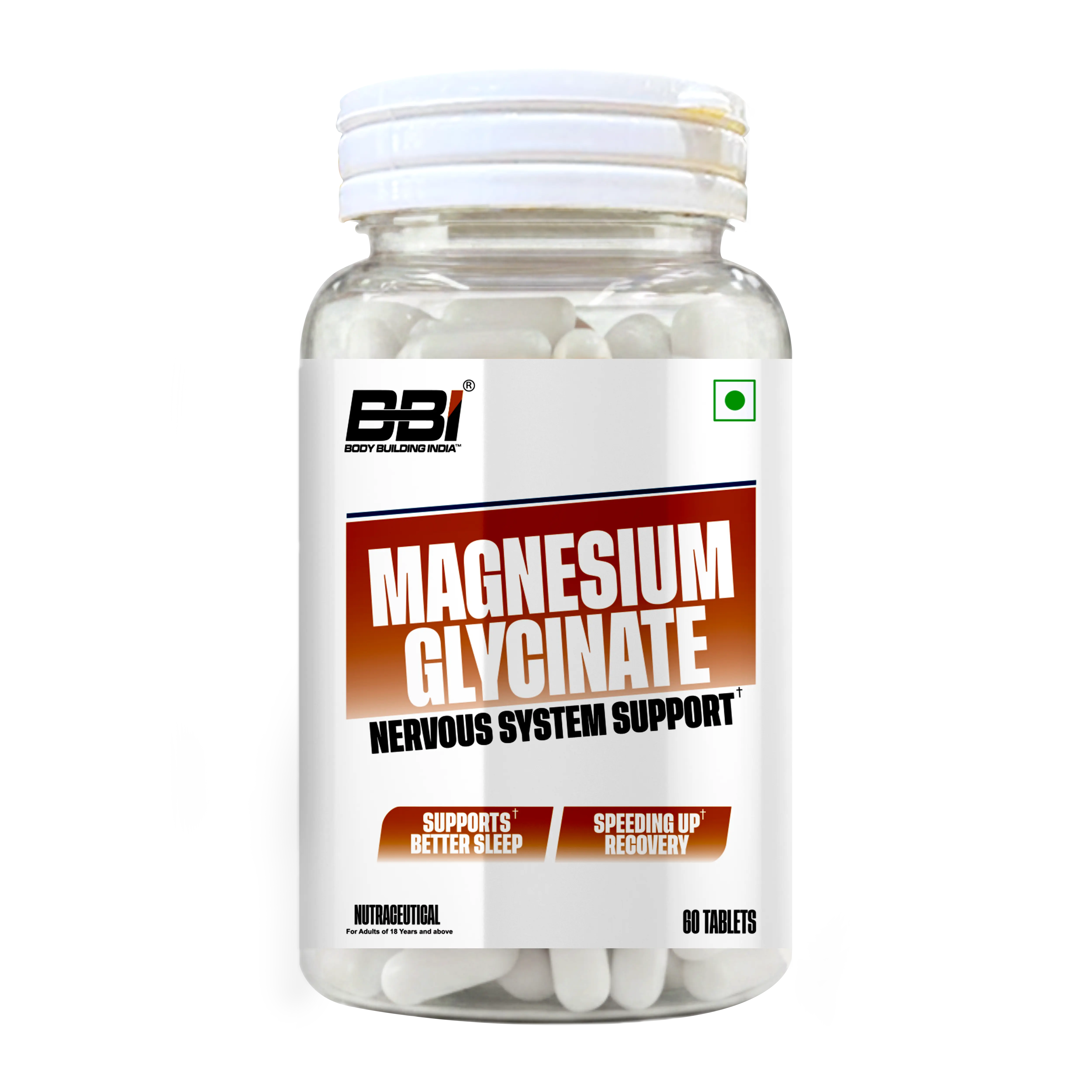 BBI Magnesium Glycinate 60 Tabs - Body Building India