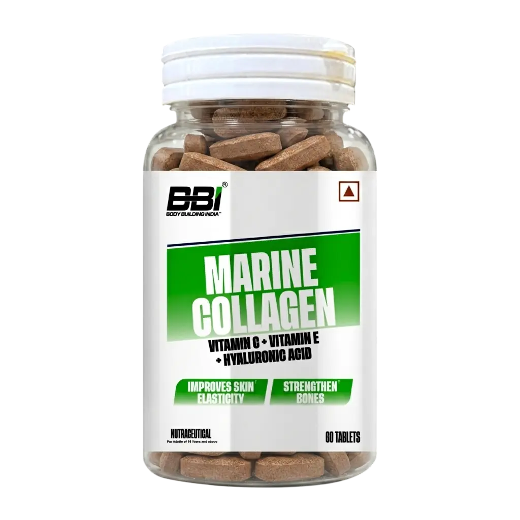 BBI Marine Collagen Supplement – Skin Elasticity, Hair Growth & Joint Health | 60 Tablets