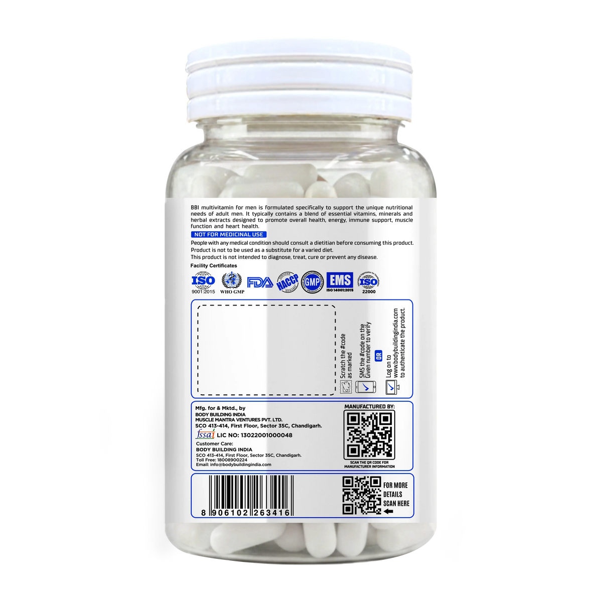 BBI Multi Vitamin For Men 60 Tabs Product vendor