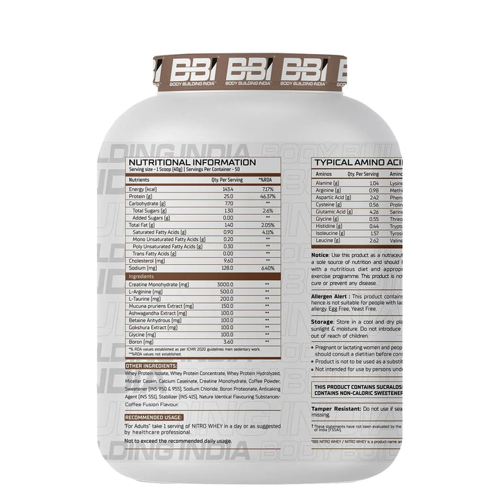BBI Nitro Whey Protein Product vendor