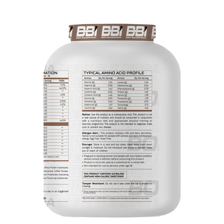 BBI Nitro Whey Protein Product vendor