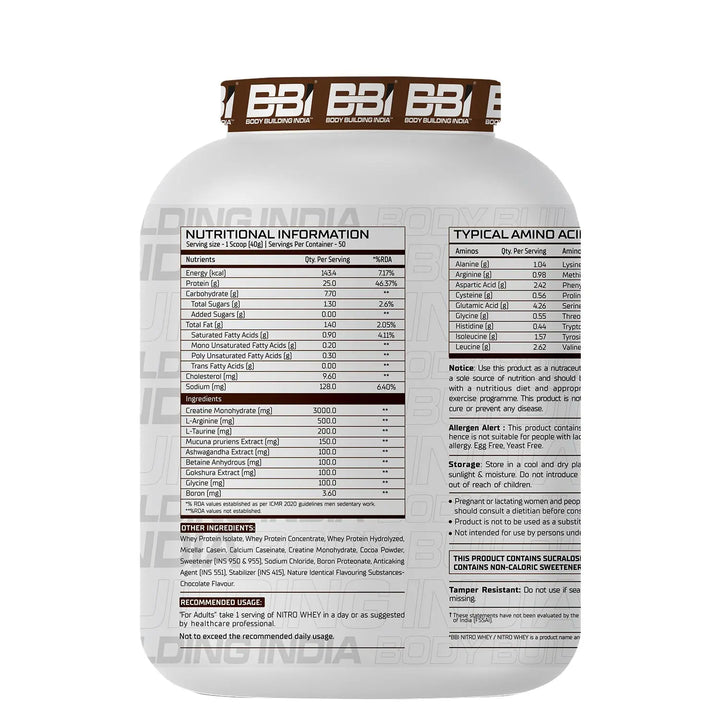 BBI Nitro Whey Protein Product vendor