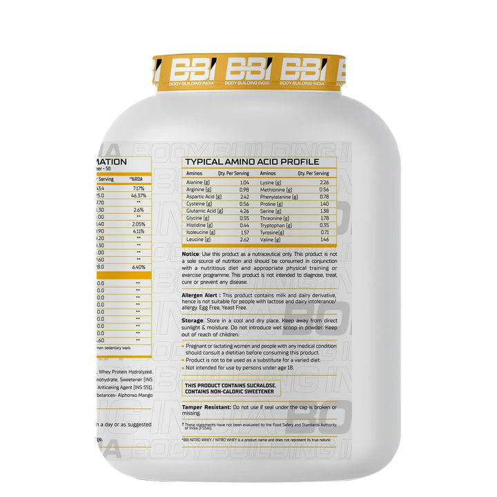 BBI Nitro Whey Protein Product vendor