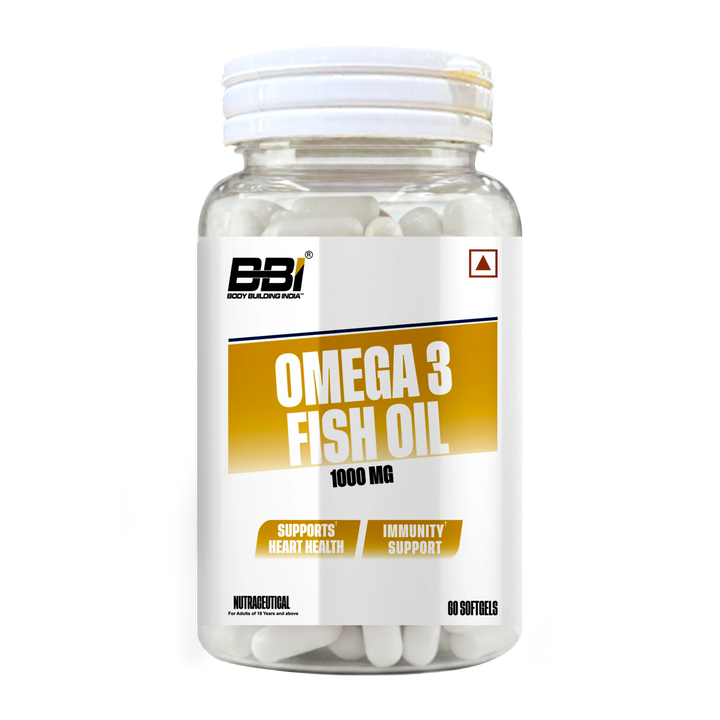 BBI Omega 3 Fish Oil 60 Softgel - Body Building India