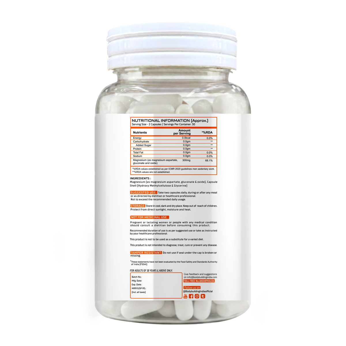 BBI Tri Magnesium Supplement – Three Magnesium Forms for Recovery, Sleep & Bone Health | 60 Caps Product vendor