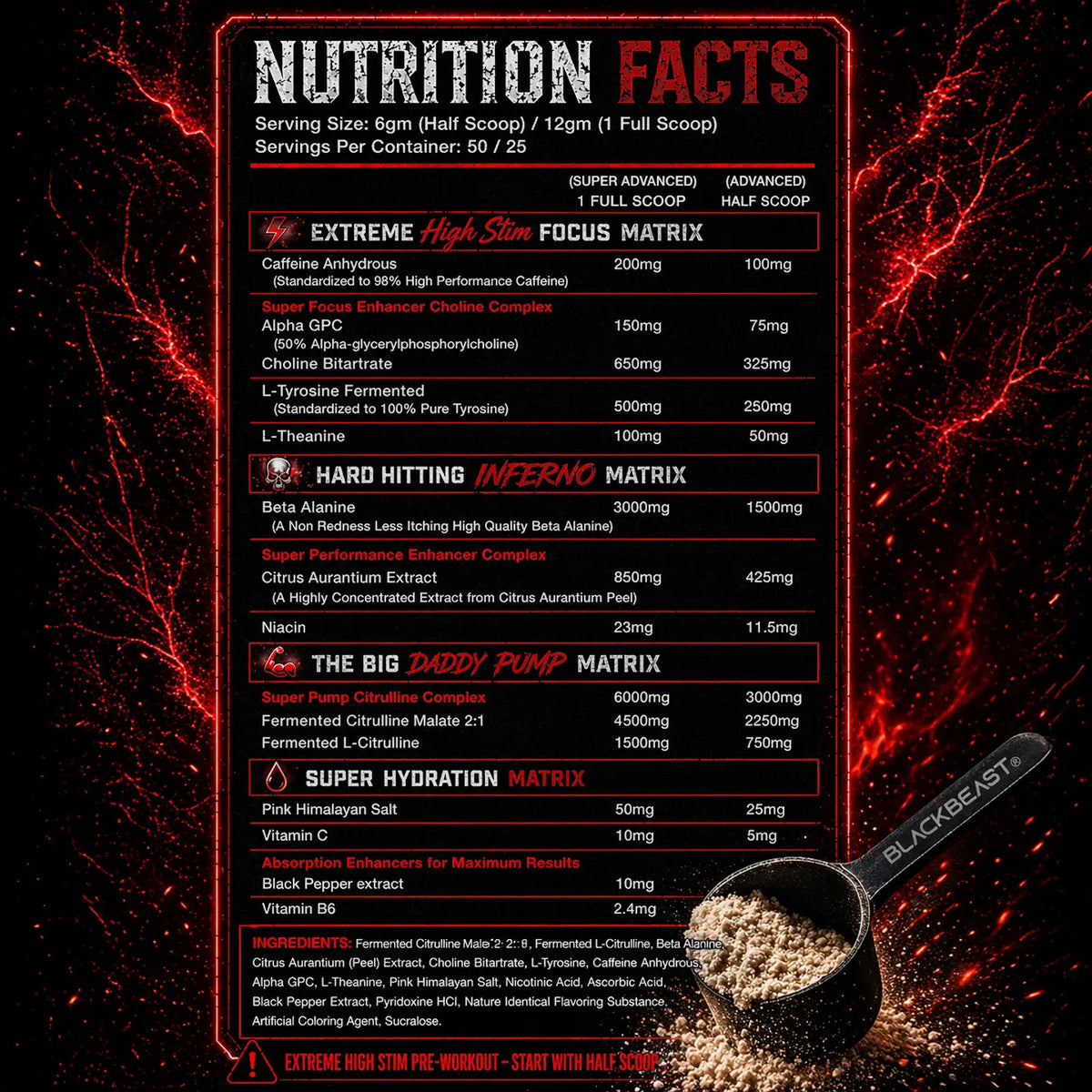 BlackBeast The Big Daddy Inferno Preworkout