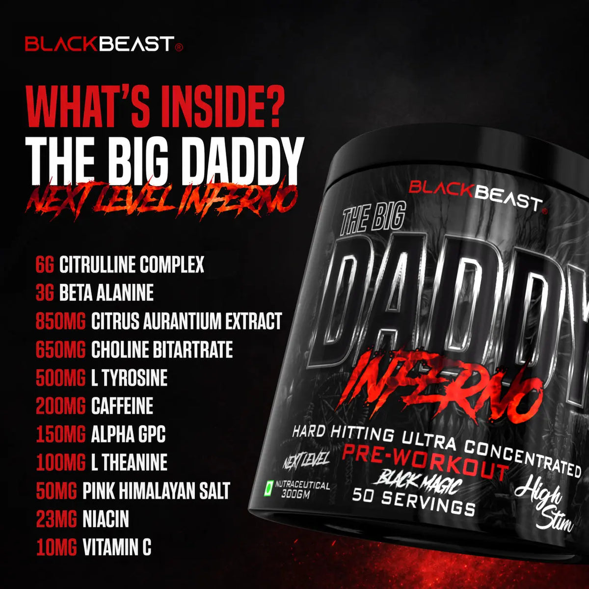 BlackBeast The Big Daddy Inferno Preworkout