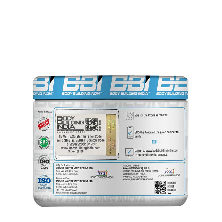 Body Building India BBI Creatine 100g (33 Servings) Product vendor