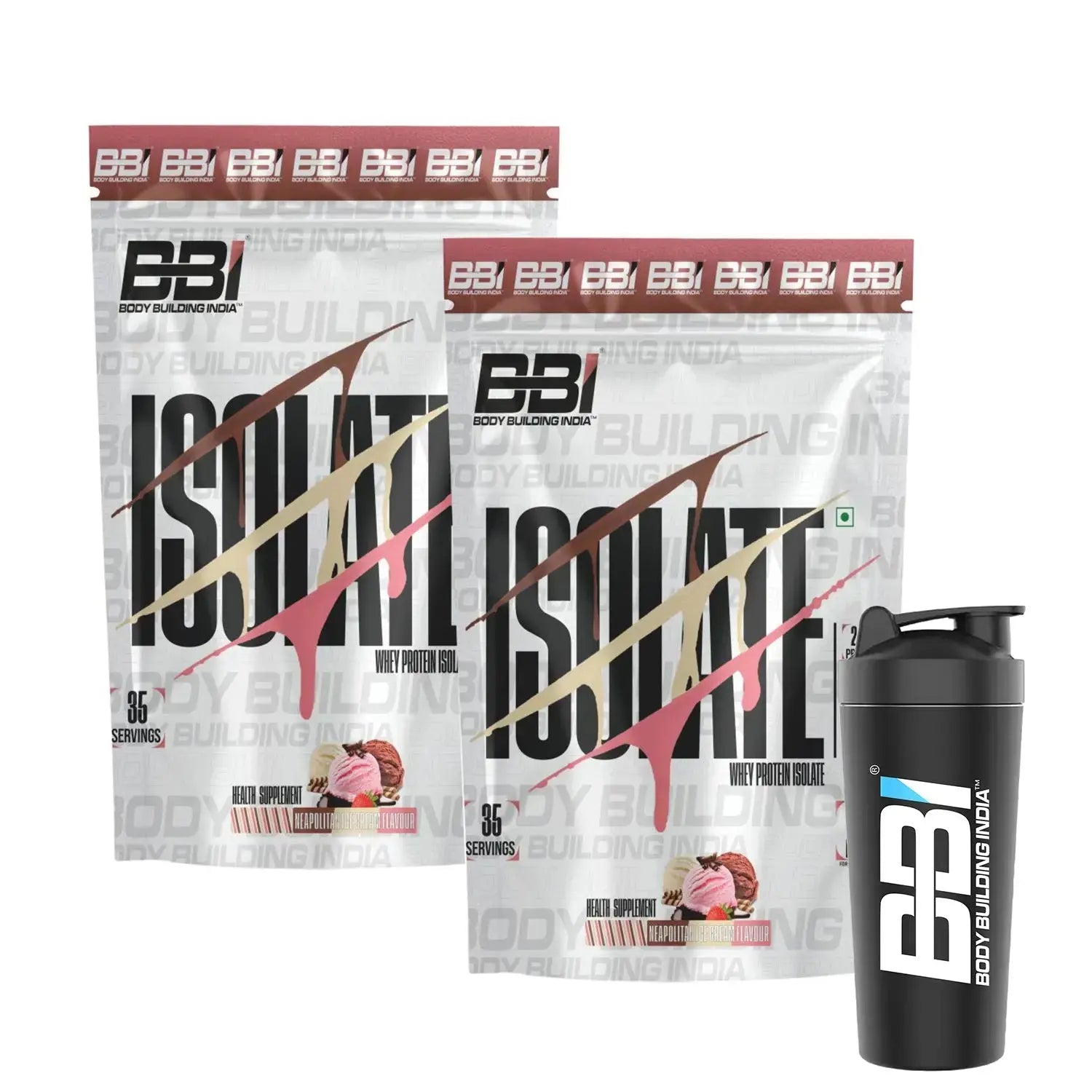 Body Building India BBI ISOLATE Whey Protein Isolate | 24gm Protein | 35 Servings Product vendor
