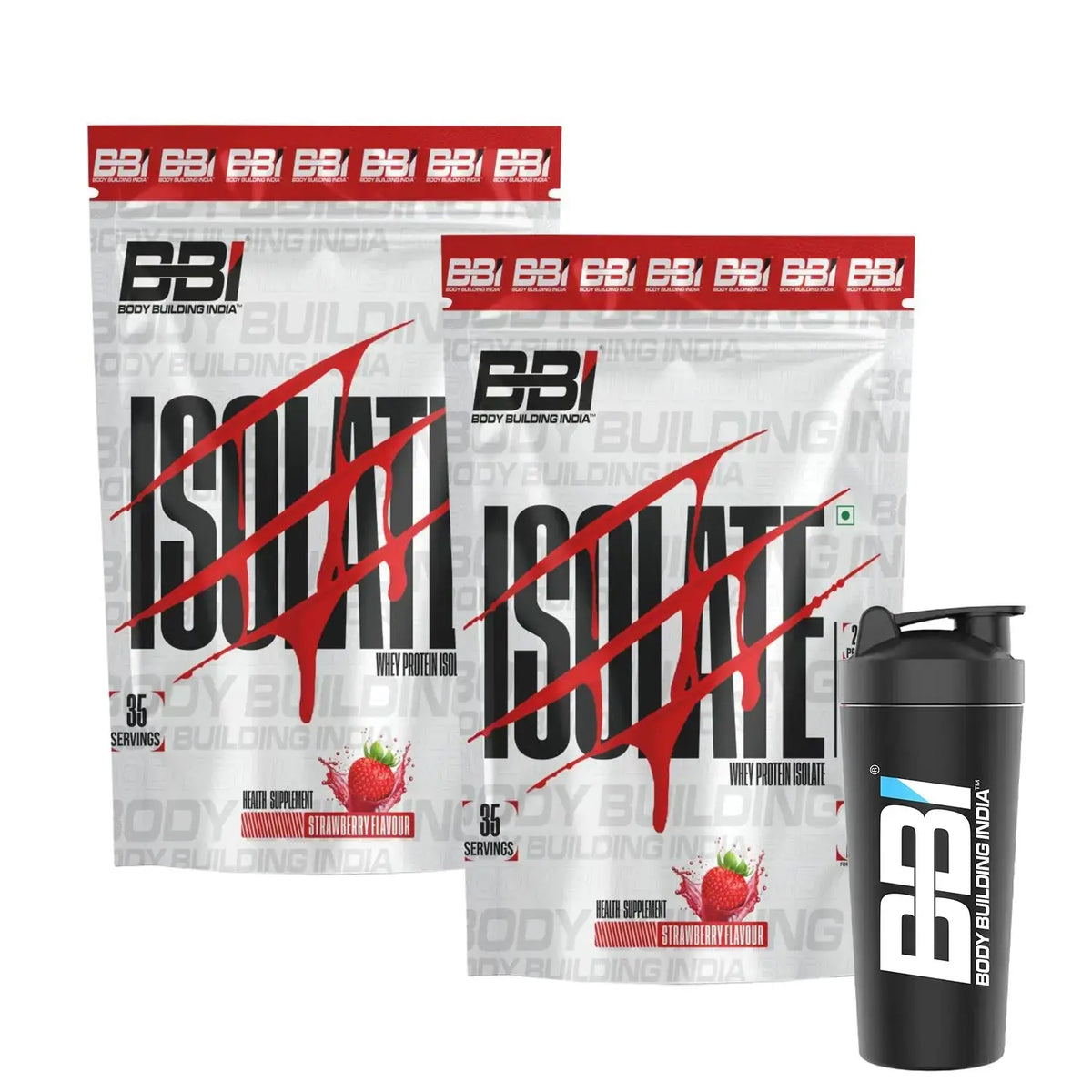 Body Building India BBI ISOLATE Whey Protein Isolate | 24gm Protein | 35 Servings Product vendor