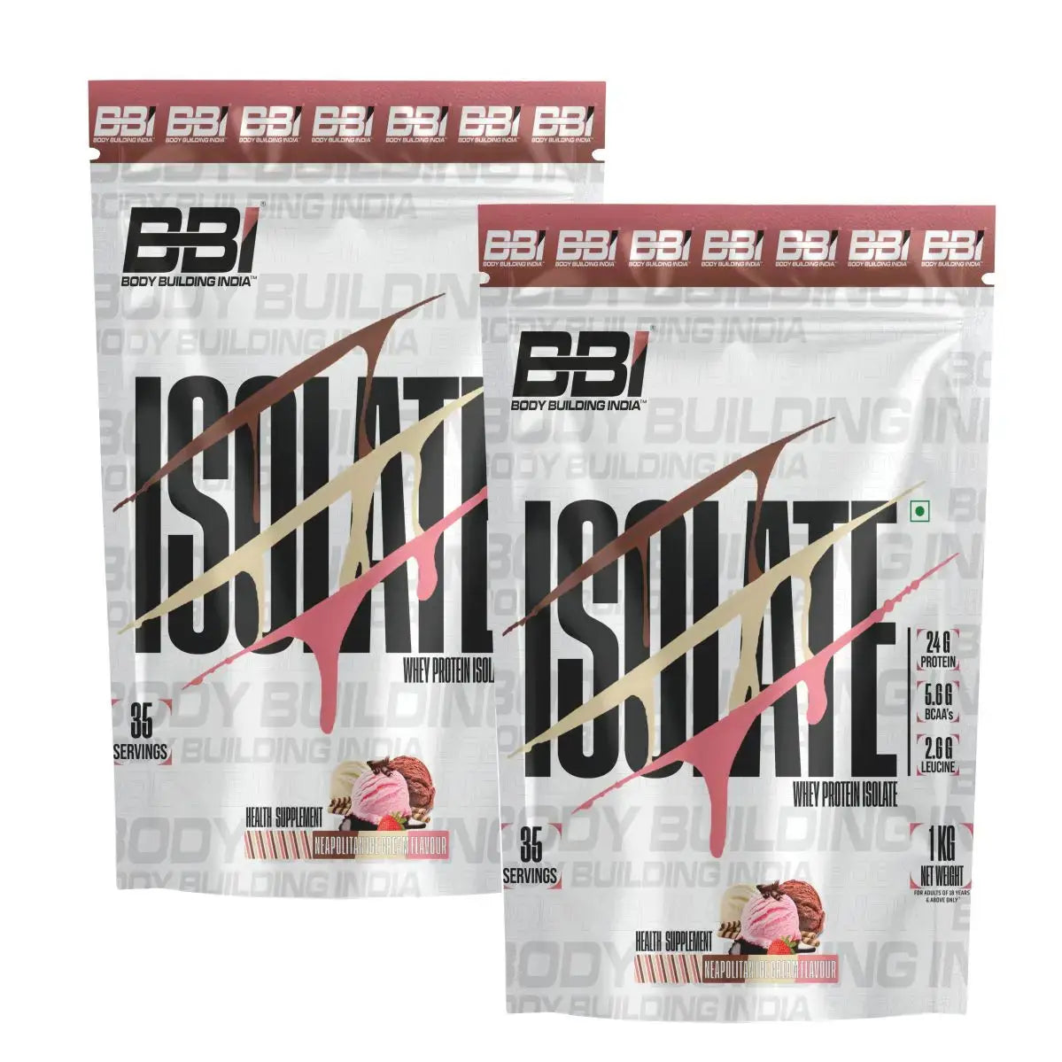Body Building India BBI ISOLATE Whey Protein Isolate | 24gm Protein | 35 Servings Product vendor