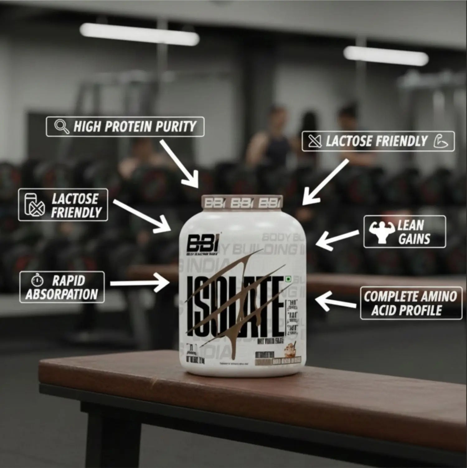 Body Building India BBI ISOLATE Whey Protein Isolate | 24gm Protein Product vendor