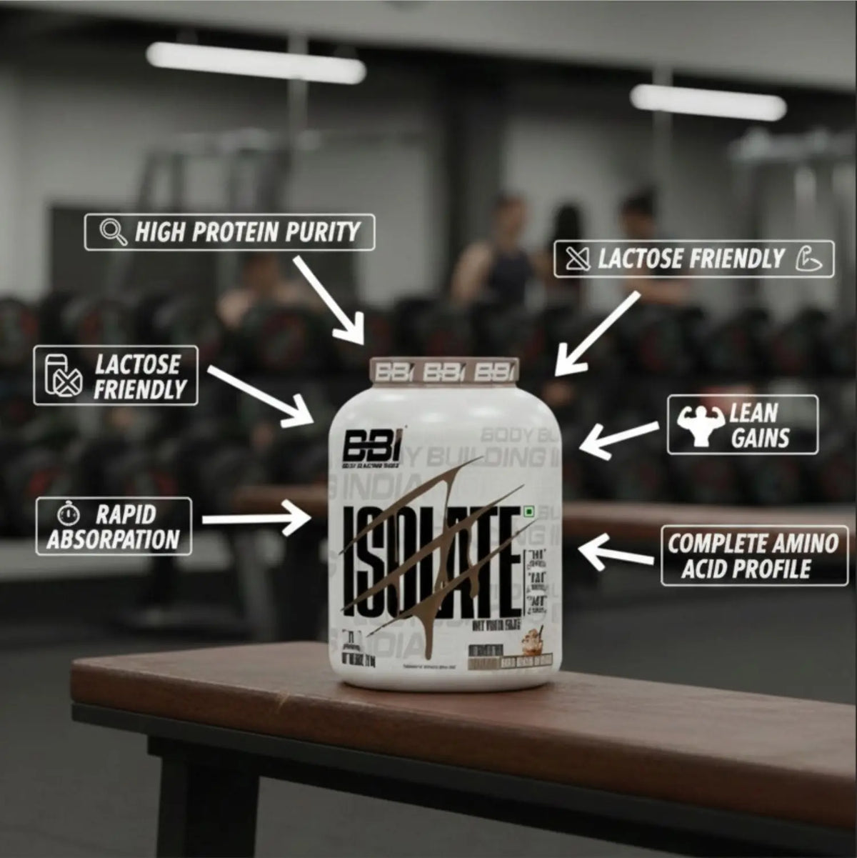 Body Building India BBI ISOLATE Whey Protein Isolate | 24gm Protein Product vendor