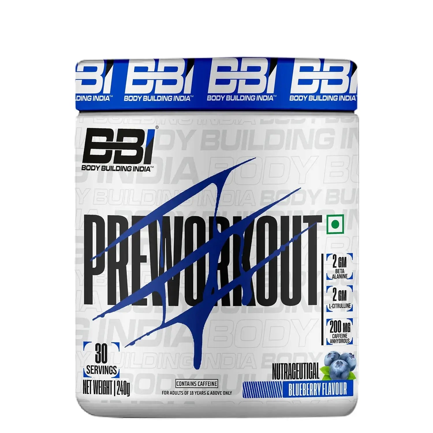 Body Building India BBI Pre-Workout 240g Product vendor