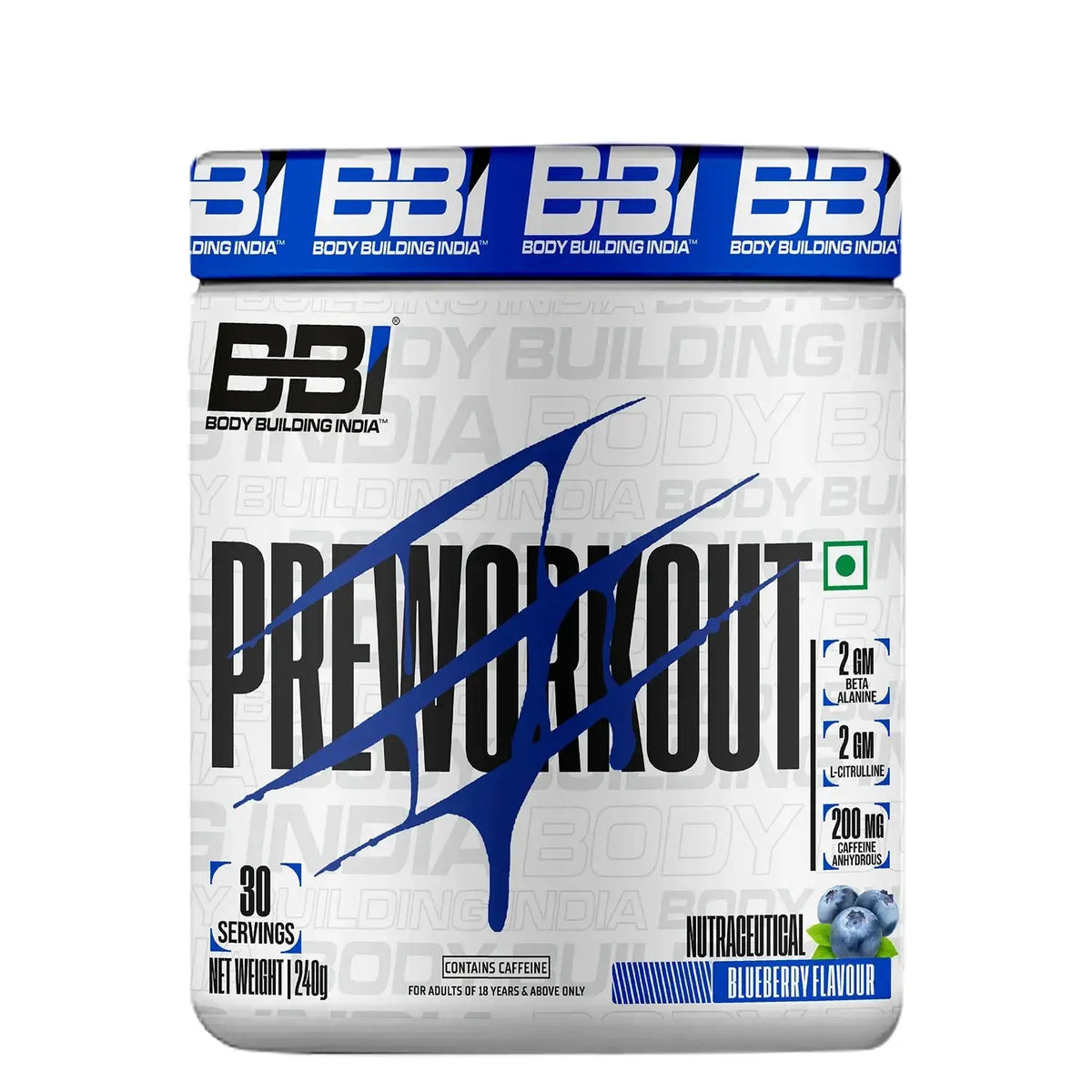 Body Building India BBI Pre-Workout 240g Product vendor