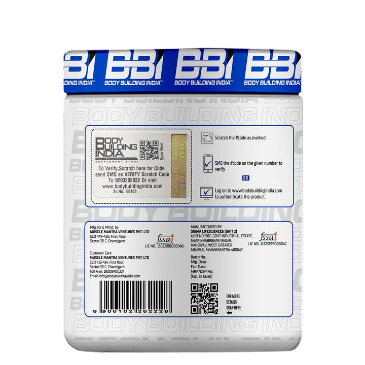 Body Building India BBI Pre-Workout 240g Product vendor