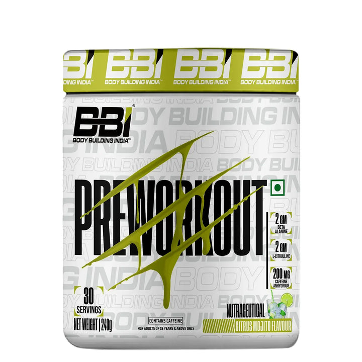Body Building India BBI Pre-Workout 240g Product vendor
