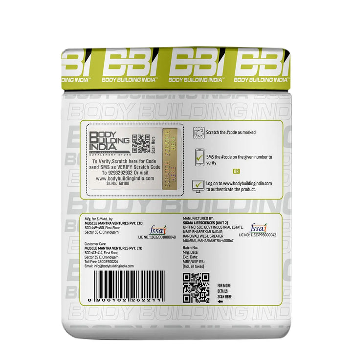 Body Building India BBI Pre-Workout 240g Product vendor