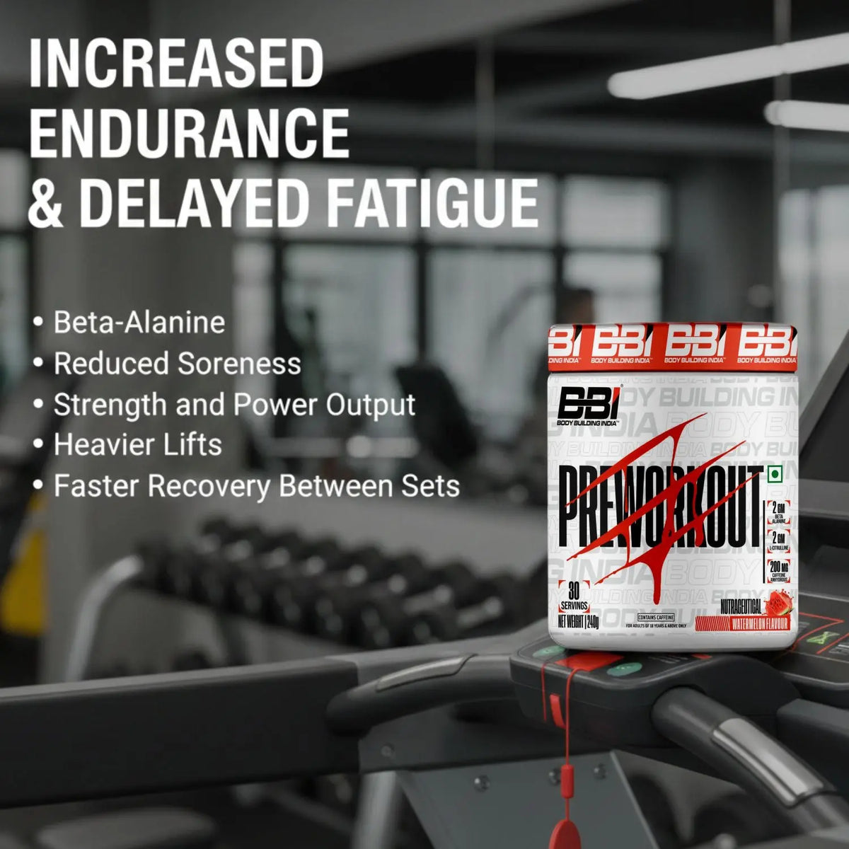 Body Building India BBI Pre-Workout 240g Product vendor