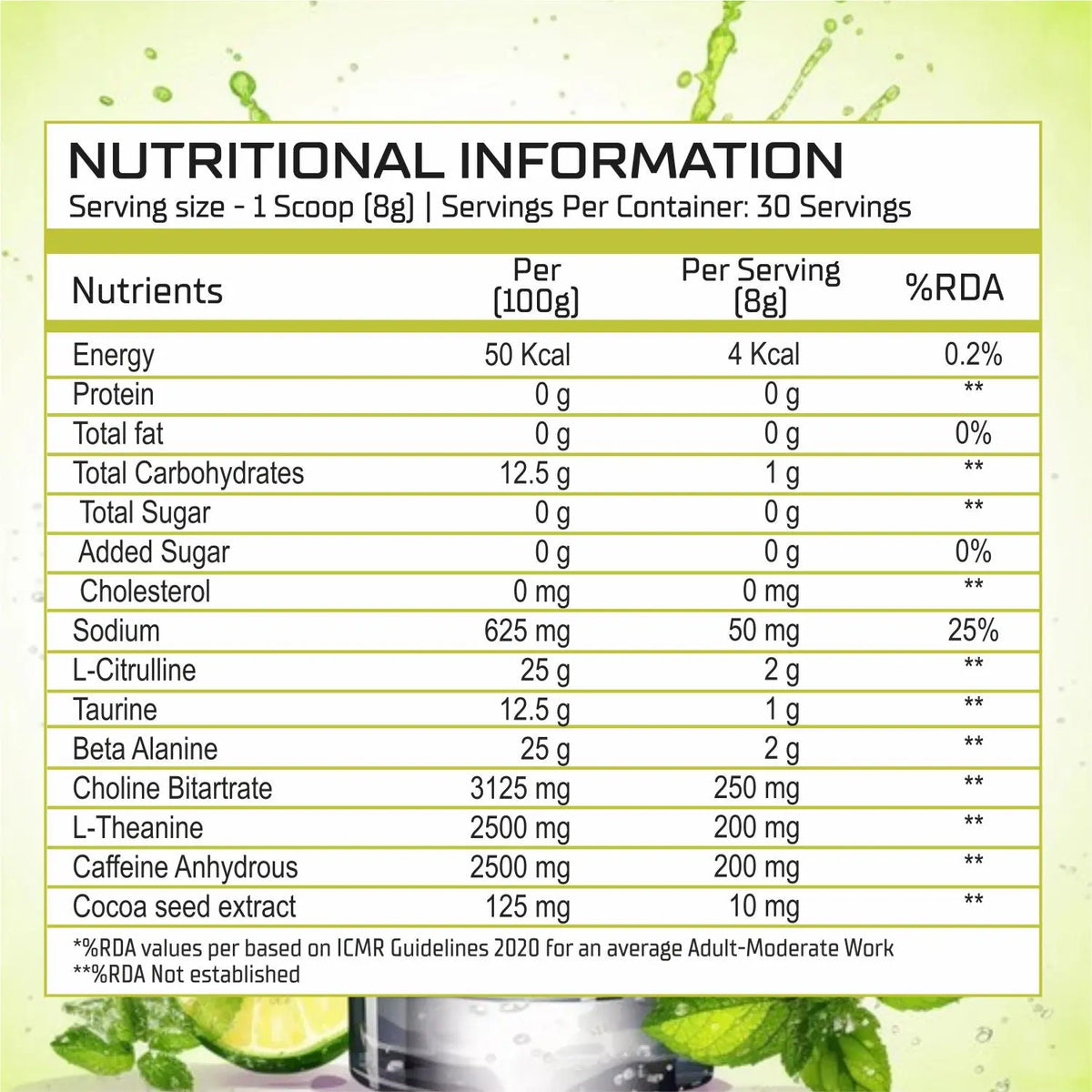 Body Building India BBI Pre-Workout 240g Product vendor