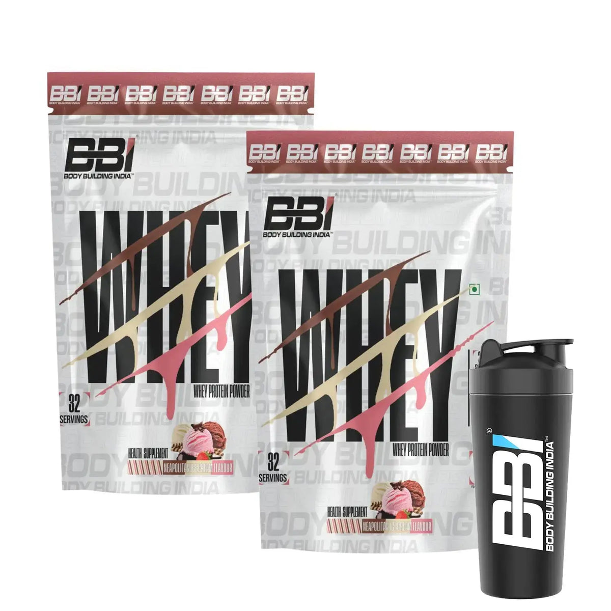 Body Building India BBI Whey Protein Powder | 24gm Protein | Whey Isolate Primary Source Product vendor