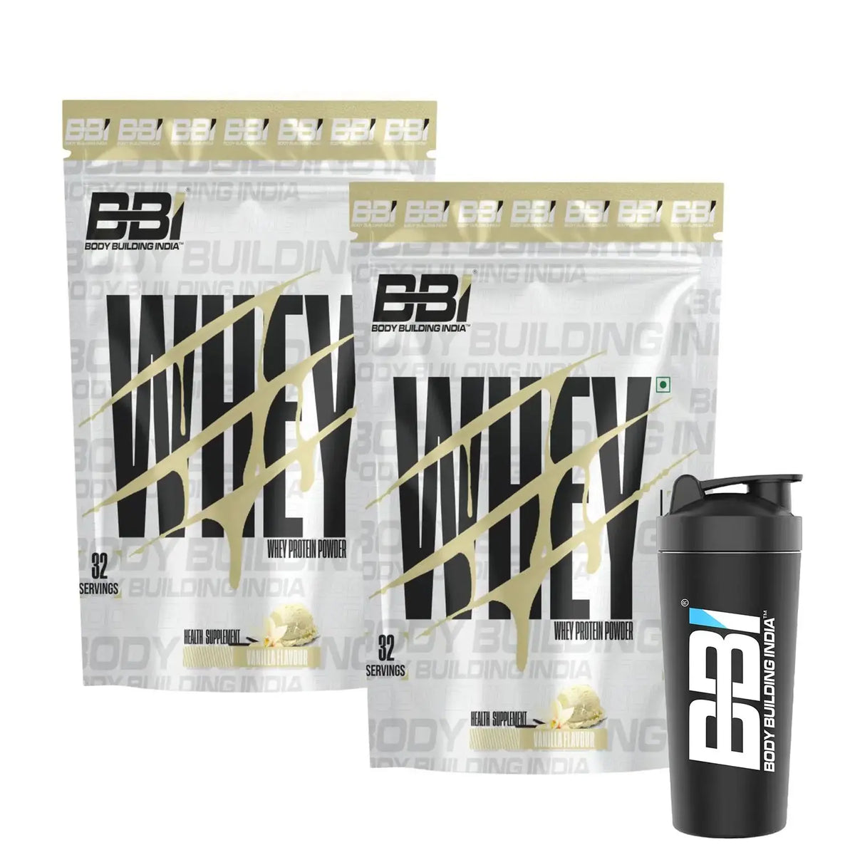 Body Building India BBI Whey Protein Powder | 24gm Protein | Whey Isolate Primary Source Product vendor