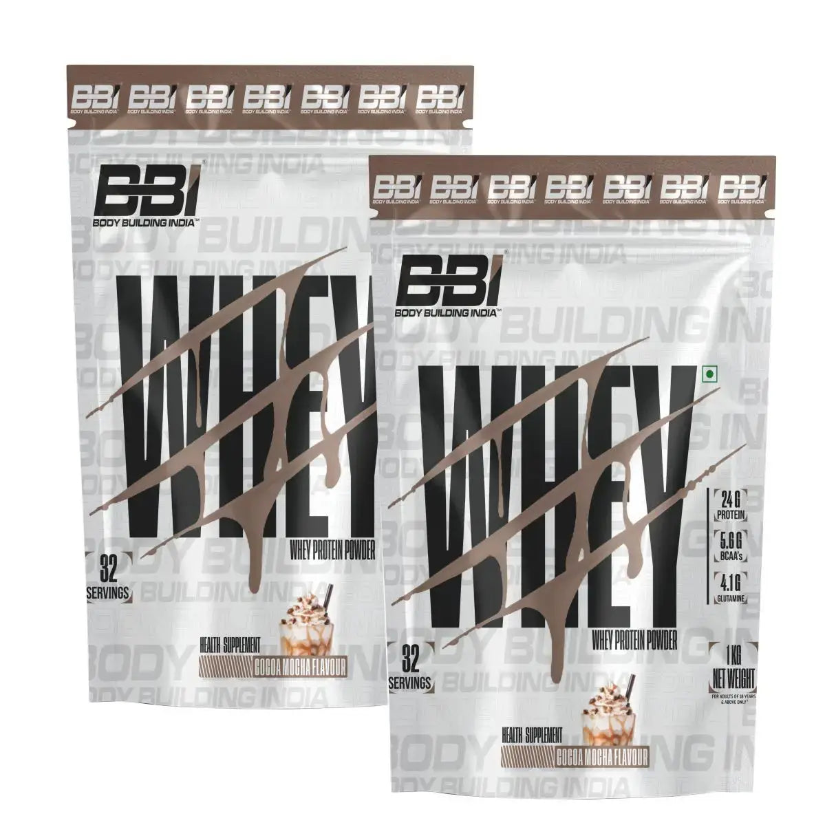 Body Building India BBI Whey Protein Powder | 24gm Protein | Whey Isolate Primary Source Product vendor