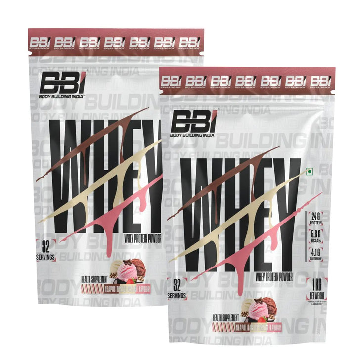 Body Building India BBI Whey Protein Powder | 24gm Protein | Whey Isolate Primary Source Product vendor