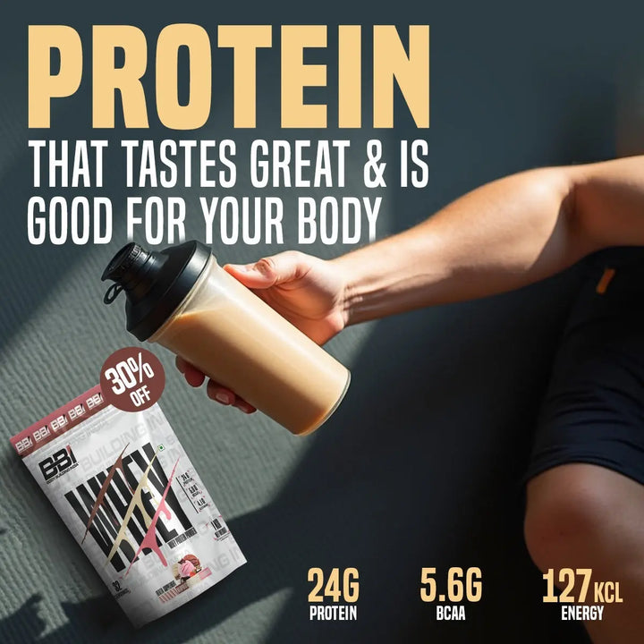 Body Building India BBI Whey Protein Powder | 24gm Protein | Whey Isolate Primary Source Product vendor