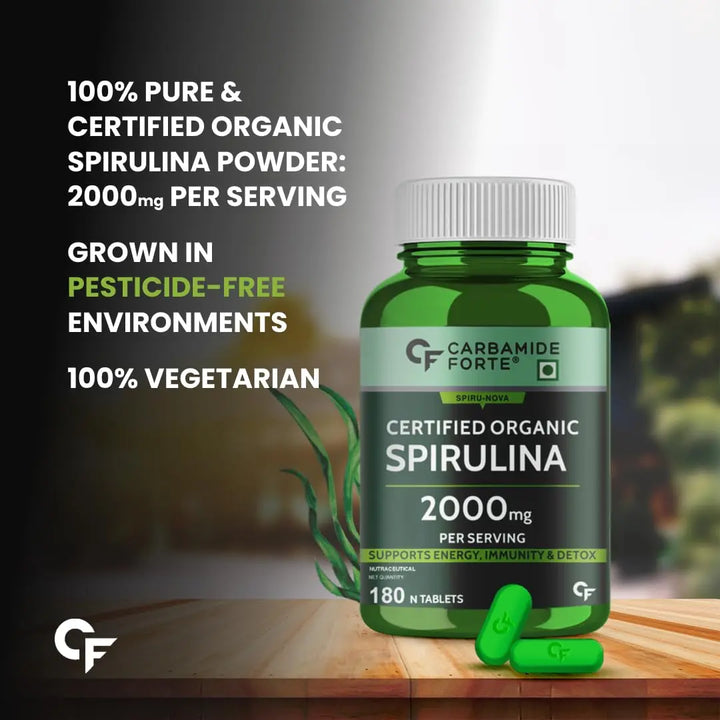 Carbamide Forte 100% Organic Spirulina Tablets 2000 mg | 180 Tablets Product vendor