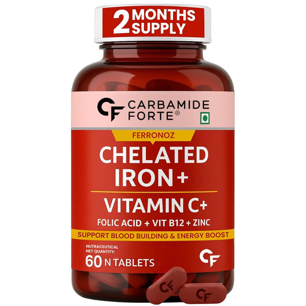 Carbamide Forte Chelated Iron + Vitamin C (60 Tablets) Product vendor