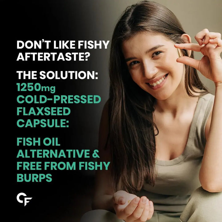 Carbamide Forte Cold Pressed Flaxseed Oil Capsules 1250mg Omega 3 6 9 | 60 Capsules Product vendor