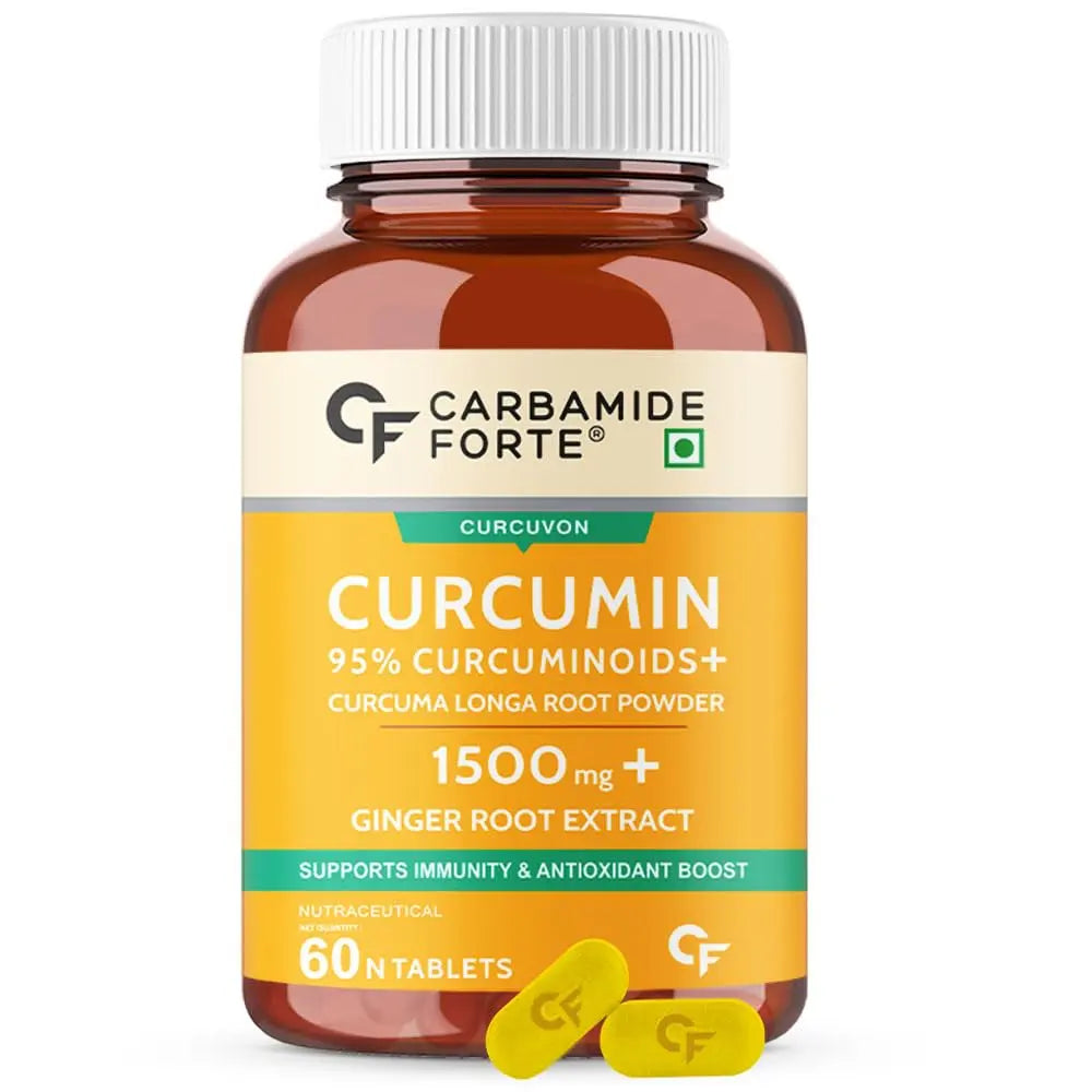 Carbamide Forte Curcumin 95% Curcuminoids + Curcuma Longa Root Powder | 60 Veg Tablets Product vendor