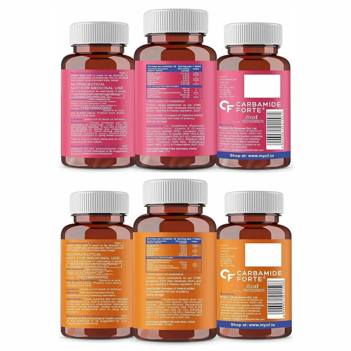 Carbamide Forte L-Glutathione 500mg Tablets with Vitamin C from Amla Extract |  30 Veg Tablets Each Product vendor